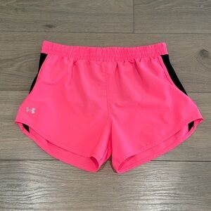 UNDER ARMOUR Pink Black Speed Stride Loose Fit HeatGear Running Shorts Size S